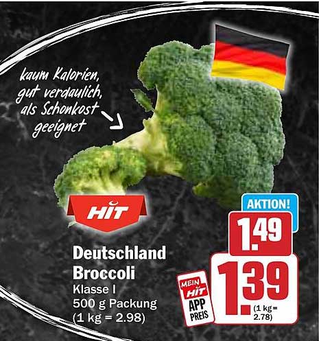 Deutschland Broccoli Klasse I 500 g Packung