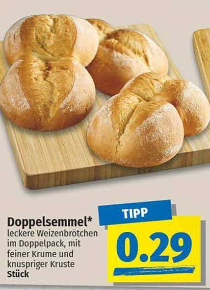 Doppelsemel* leckere Weizenbrötchen im Doppelpack