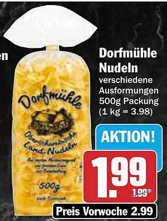 Dorfbühne Nudeln verschiedene Ausführungen 500g Packung