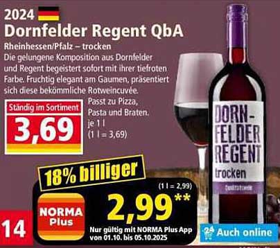 Dornfelder Regent QbA - trocken