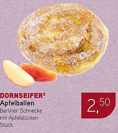 DORNSEIFERS Apfelballen - Berliner Schnecke mit Apfelstücken