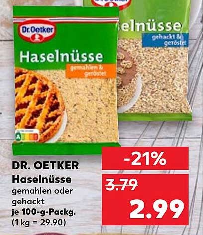 DR. OETKER Haselnüsse gemahlen oder gehackt