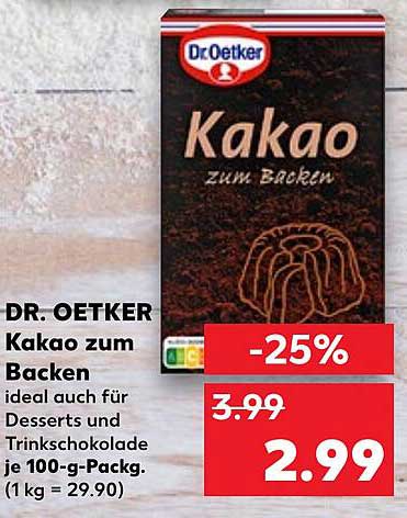 DR. OETKER Kakao zum Backen
