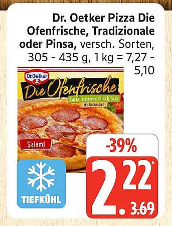 Dr. Oetker Pizza Die Ofenfrische, Traditionale oder Pinsa, versch. Sorten