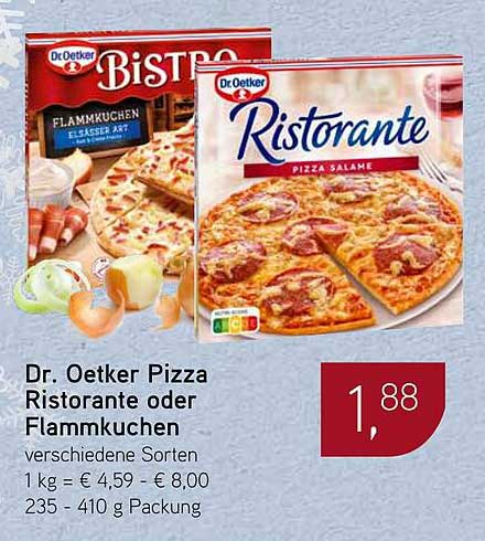 Dr. Oetker Pizza Ristorante oder Flammkuchen - verschiedene Sorten