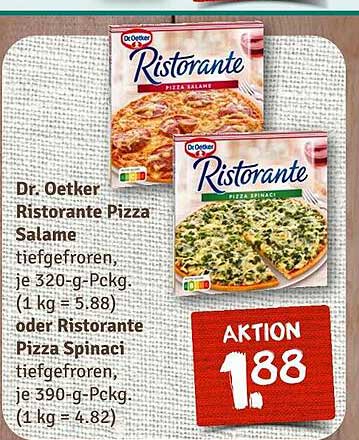 Dr. Oetker Ristorante Pizza Salame oder Pizza Spinaci