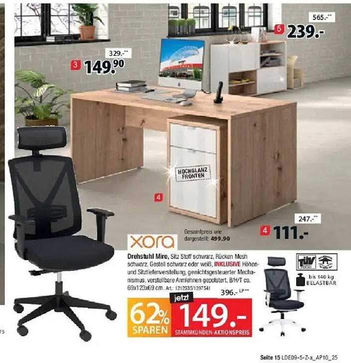 Drehsessel Miro – Komfort und Stil für jeden Arbeitsplatz