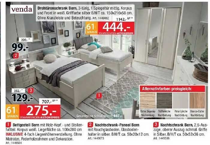 Drehtürenschrank Bern, 3-türig, 1 Spiegeltür mittig, Korpus und Front in weiß.