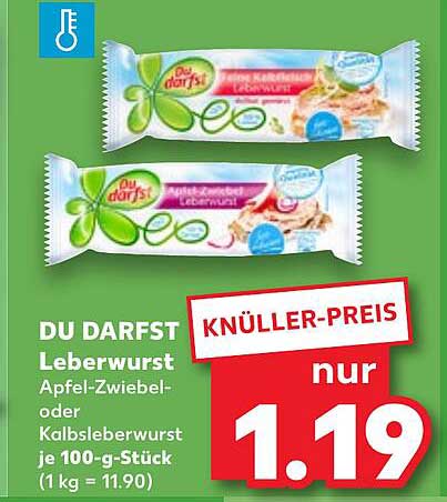 DU DARFST Leberwurst Apfel-Zwiebel- oder Kalbsleberwurst