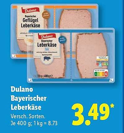 Dulano Bayrischer Leberkäse - Verschiedene Sorten