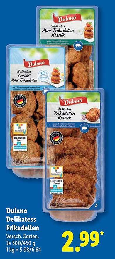 Dulano Delikatess Frikadellen - JETZT NUR 2,99 €!