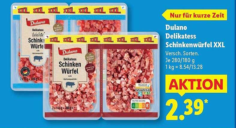 Dulano Delikatess Schinkenwürfel XXL