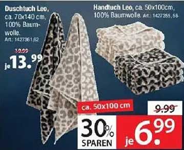 Dusch- und Handtuch Leo – 30% sparen!