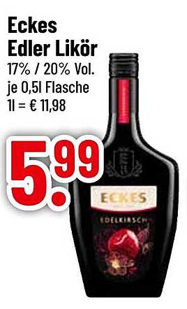 Eckes Edler Likör 0,5l Flasche