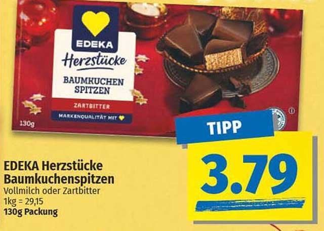 EDEKA Herzstücke Baumkuchenspitzen - Zartbitter
