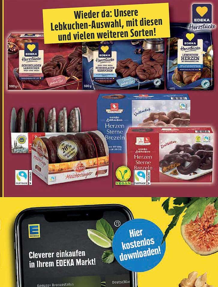 EDEKA Herzstücke Lebkuchen-Auswahl 500 g – Ein Genuss für die Sinne
