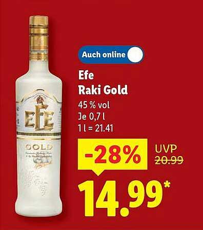 Efe Raki Gold 0,7L – Der ultimative Genuss