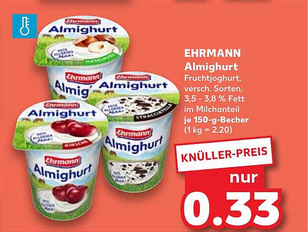 EHRMANN Almighurt Fruchtjoghurt, verschiedene Sorten