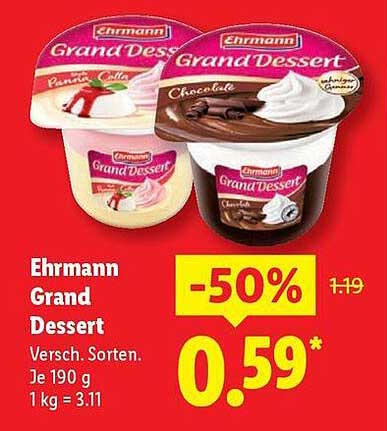 Ehrmann Grand Dessert - 50% Rabatt!