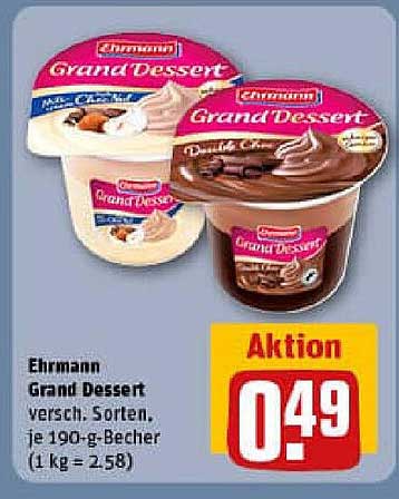 Ehrmann Grand Dessert - Verschiedene Sorten