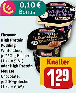 Ehrmann High Protein Pudding und Mousse - Großartige Deals!
