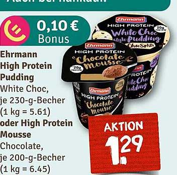 Ehrmann High Protein Pudding und Mousse im Angebot