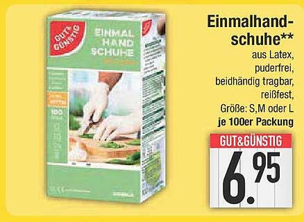 Einmalhandschuhe aus Latex – GUT & GÜNSTIG