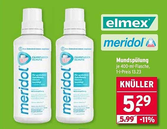 elmex meridol Mundspülung je 400-ml-Flasche