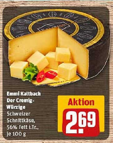 Emmi Kaltbach Der Cremig-Würzige Schweizer Schnittkäse, 56% Fett i.Tr., je 100 g