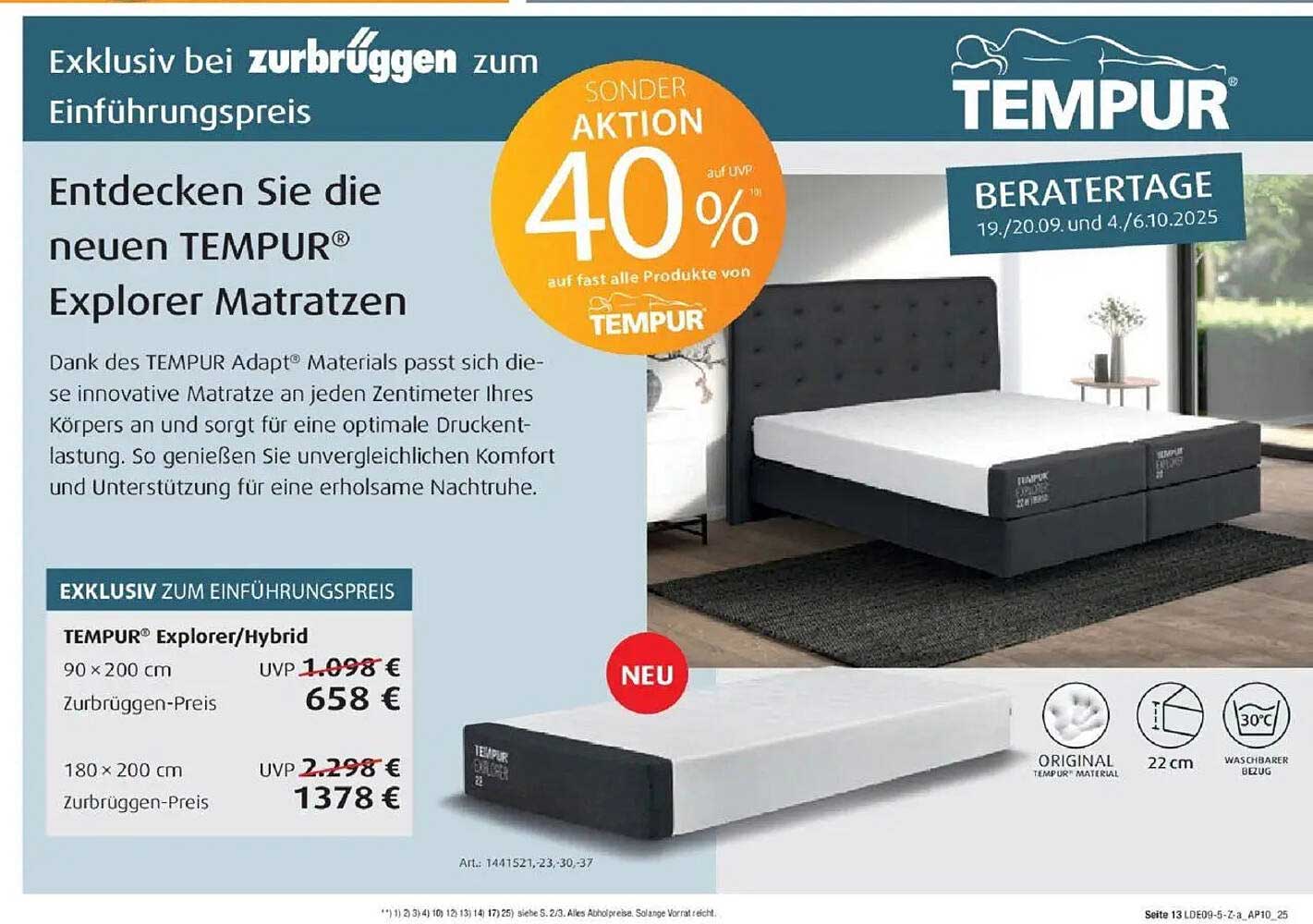 Entdecken Sie die neuen TEMPUR® Explorer Matratzen