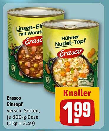 Erasco Eintopf - Verschiedene Sorten, 800-g-Dose