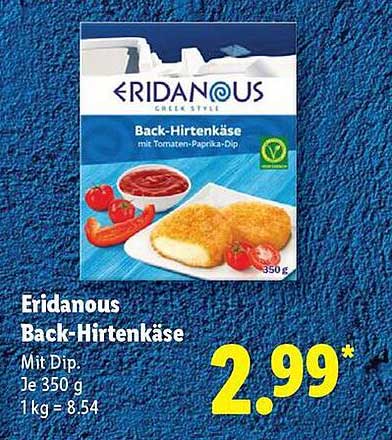 Eridanous Back-Hirtenkäse mit Tomaten-Paprika-Dip 350 g