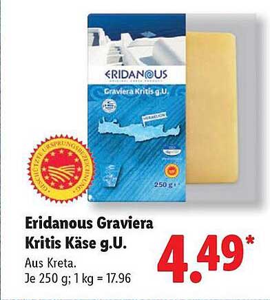 Eridanous Graviera Kritis Käse g.U.
