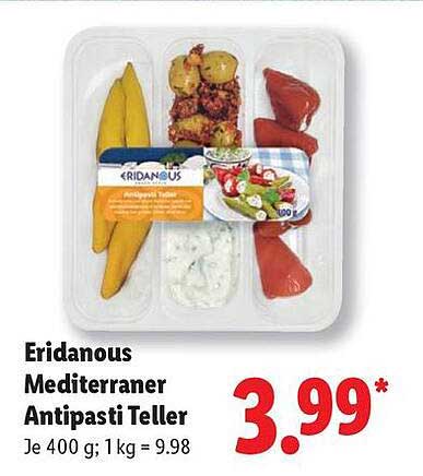 Eridanous Mediterraner Antipasti Teller – 400 g