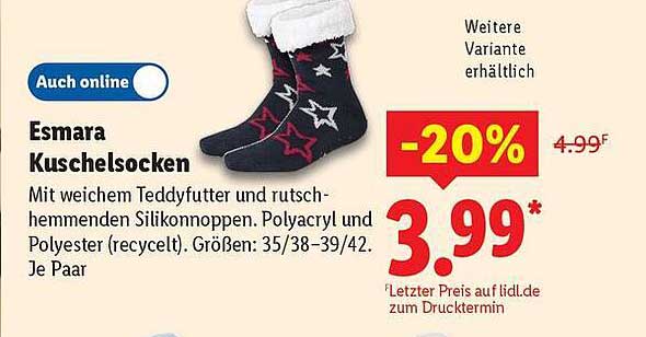 Esmara Kuschelsocken