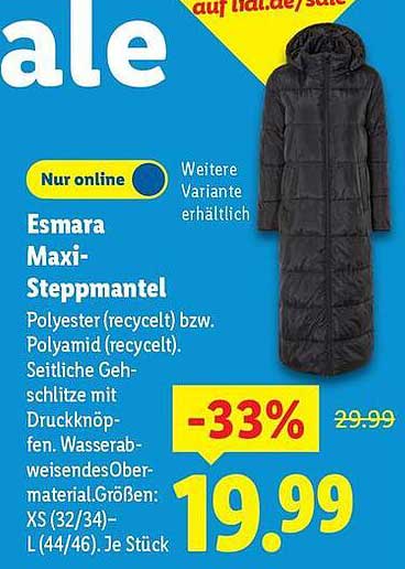 Esmara Maxi-Steppmantel