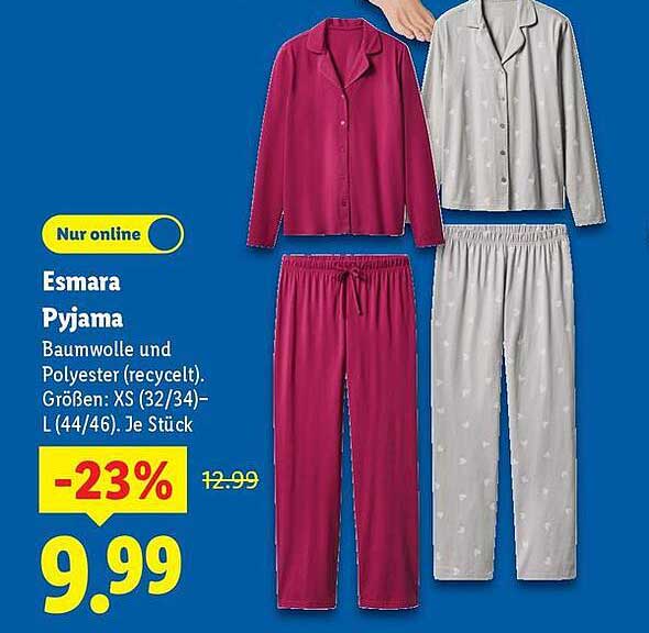 Esmara Pyjama - Schnäppchen von Lidl!
