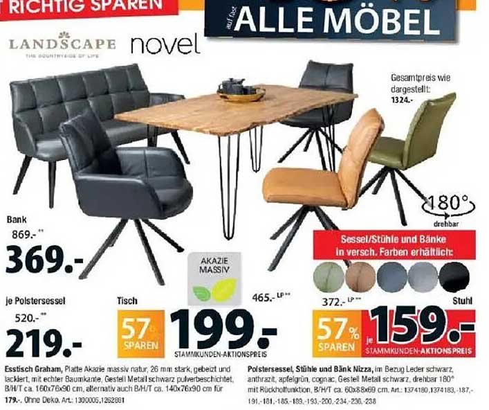 Esszimmertisch und Stühle von Landscape novel