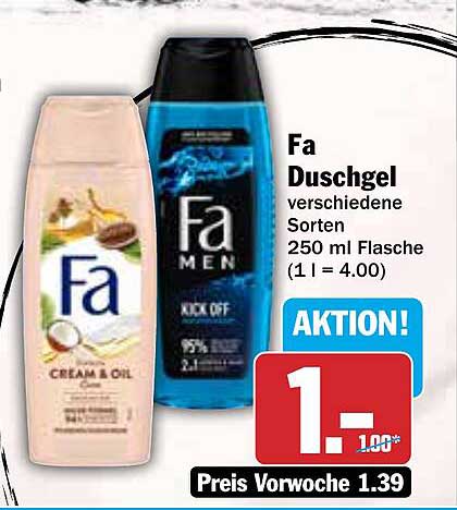 Fa Duschgel verschiedene Sorten 250 ml Flasche