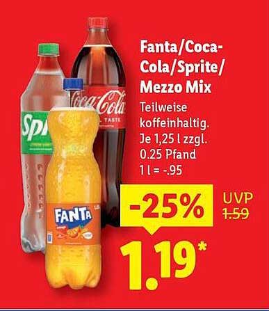 Fanta/Coca-Cola/Sprite/Mezzo Mix