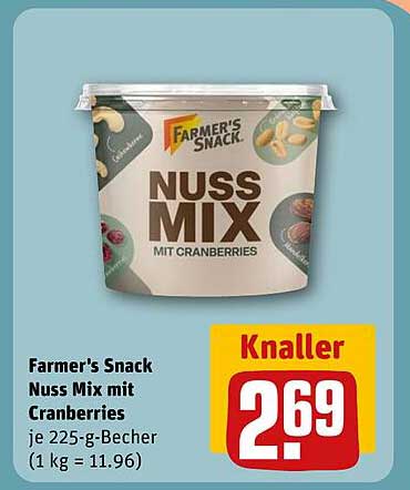 Farmer's Snack Nuss Mix mit Cranberries