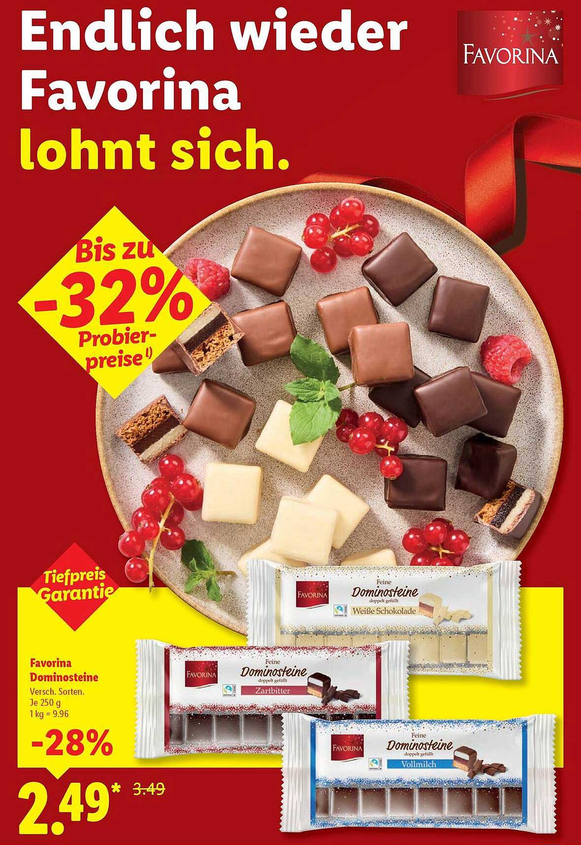 Favorina Dominosteine - Vers. Sorten, Je 250 g