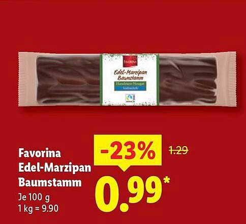 Favorina Edel-Marzipan Baumstamm