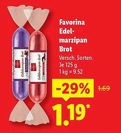Favorina Edelmarzipan Brot - Verschiedene Sorten