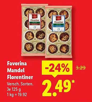 Favorina Mandel Florentiner 125 g