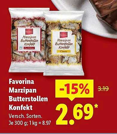 Favorina Marzipan Butterstollen Konfekt