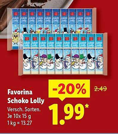 Favorina Schoko Lolly 20% Rabatt