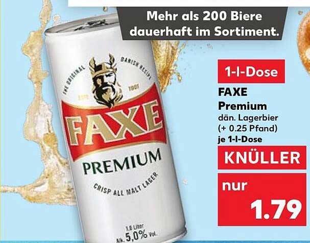 FAXE Premium dän. Lagerbier 1-I-Dose