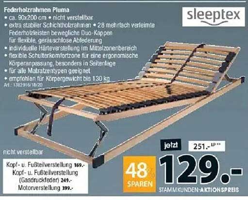 Federholzrahmen Pluma von Sleeptex