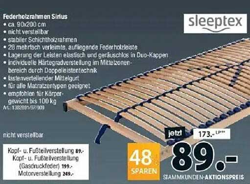 Federholzrahmen Sirius - jetzt zum Aktionpreis von 89,- €
